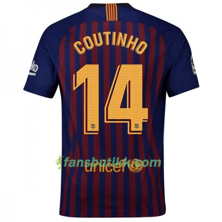 Fotballdrakt FC Barcelona Coutinho 14 Hjemmetrøye 2018-2019 Kortermet